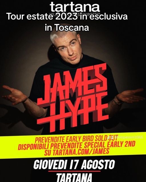 James Hype al tartana di follonica