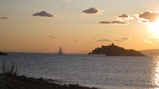 Il golfo di Follonica al tramonto