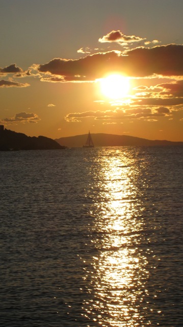 Il golfo di Follonica al tramonto