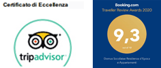 Certificato di Eccellenza TripAdvisor,  Traveller Review Awards Booking.com
