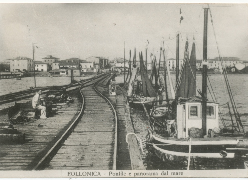 vecchio pontile di follonica, foto storica